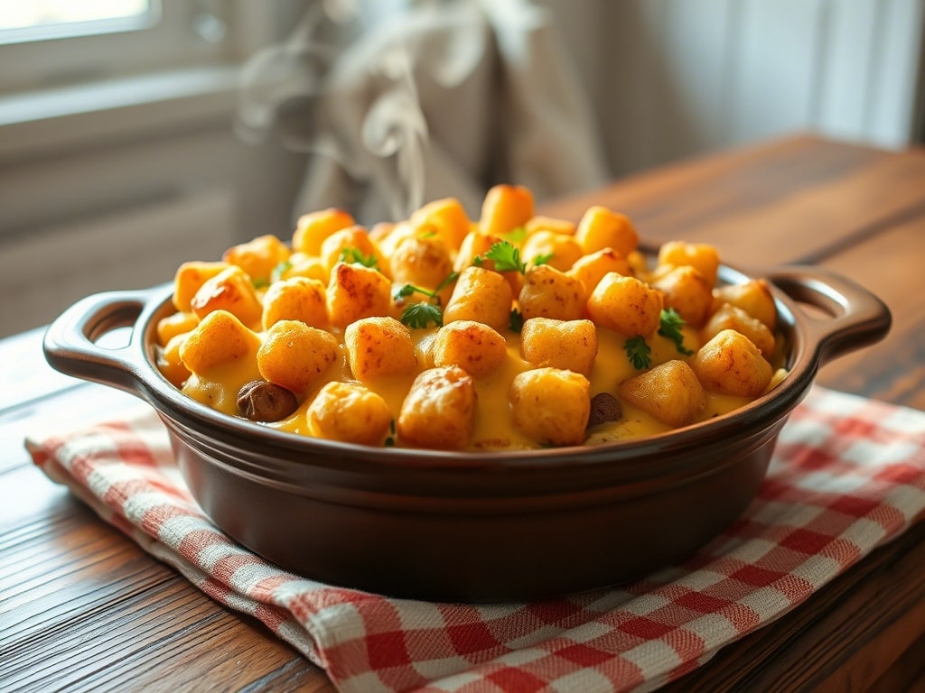 Tater Tot Sausage Breakfast Casserole