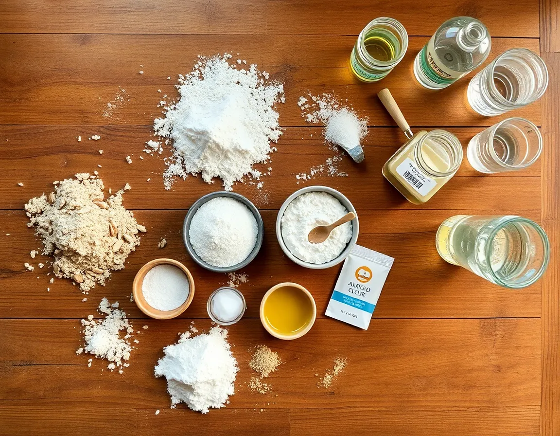 Ingredients for gluten free bread recipe